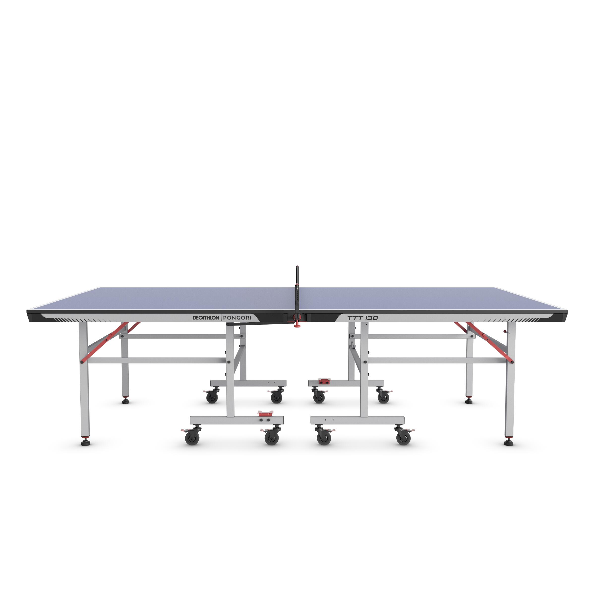 Compact Indoor Table Tennis Table with Innovative Net TTT 130.2 - Blue
