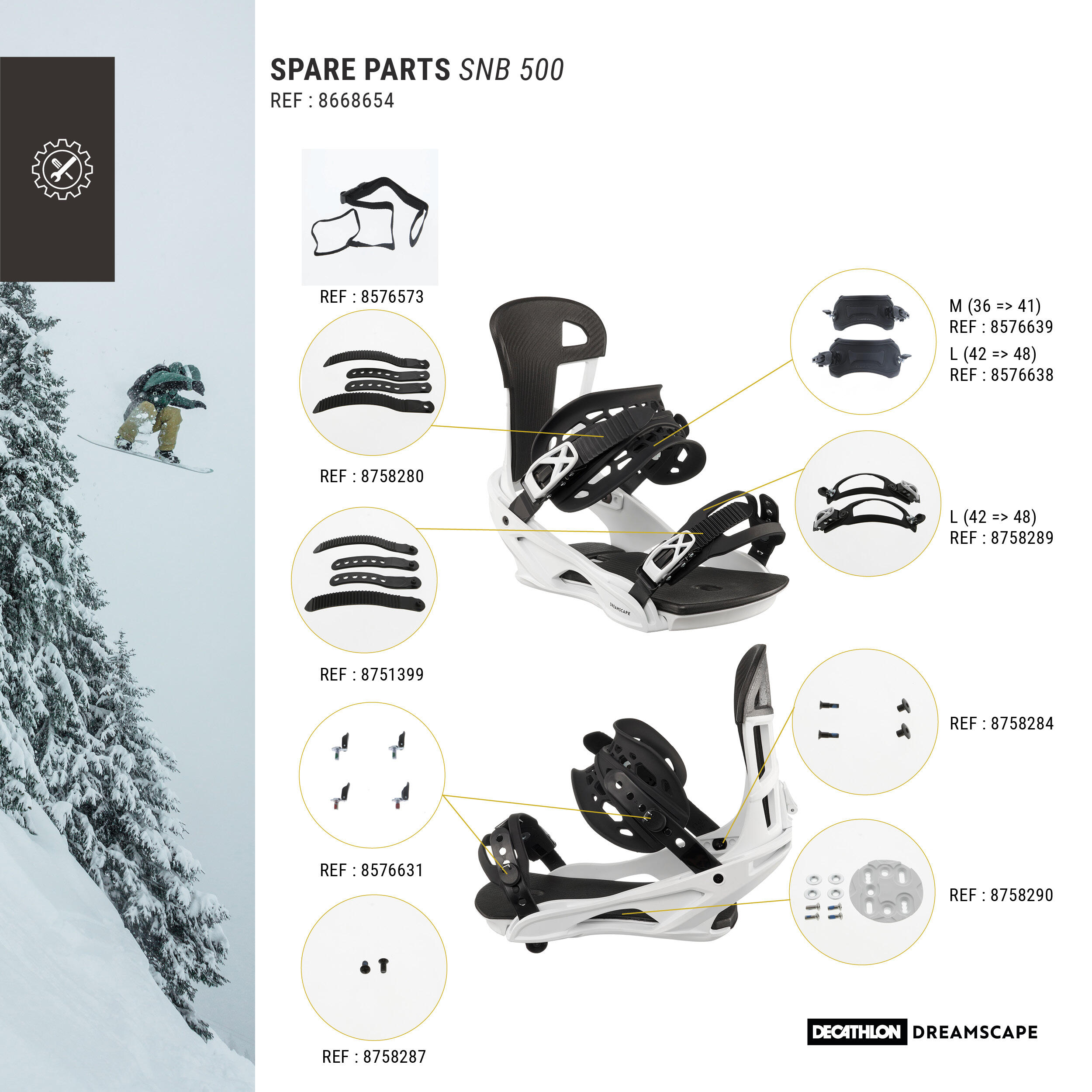 Fixations de planche à neige – SNB 500 - DREAMSCAPE