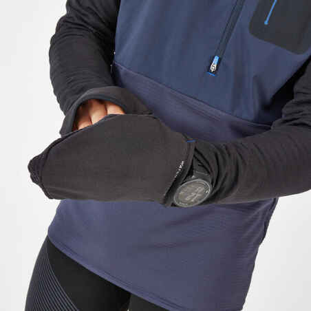 Vyriški žieminiai bėgimo marškinėliai ilgomis rankovėmis „Kiprun Warm Regul“