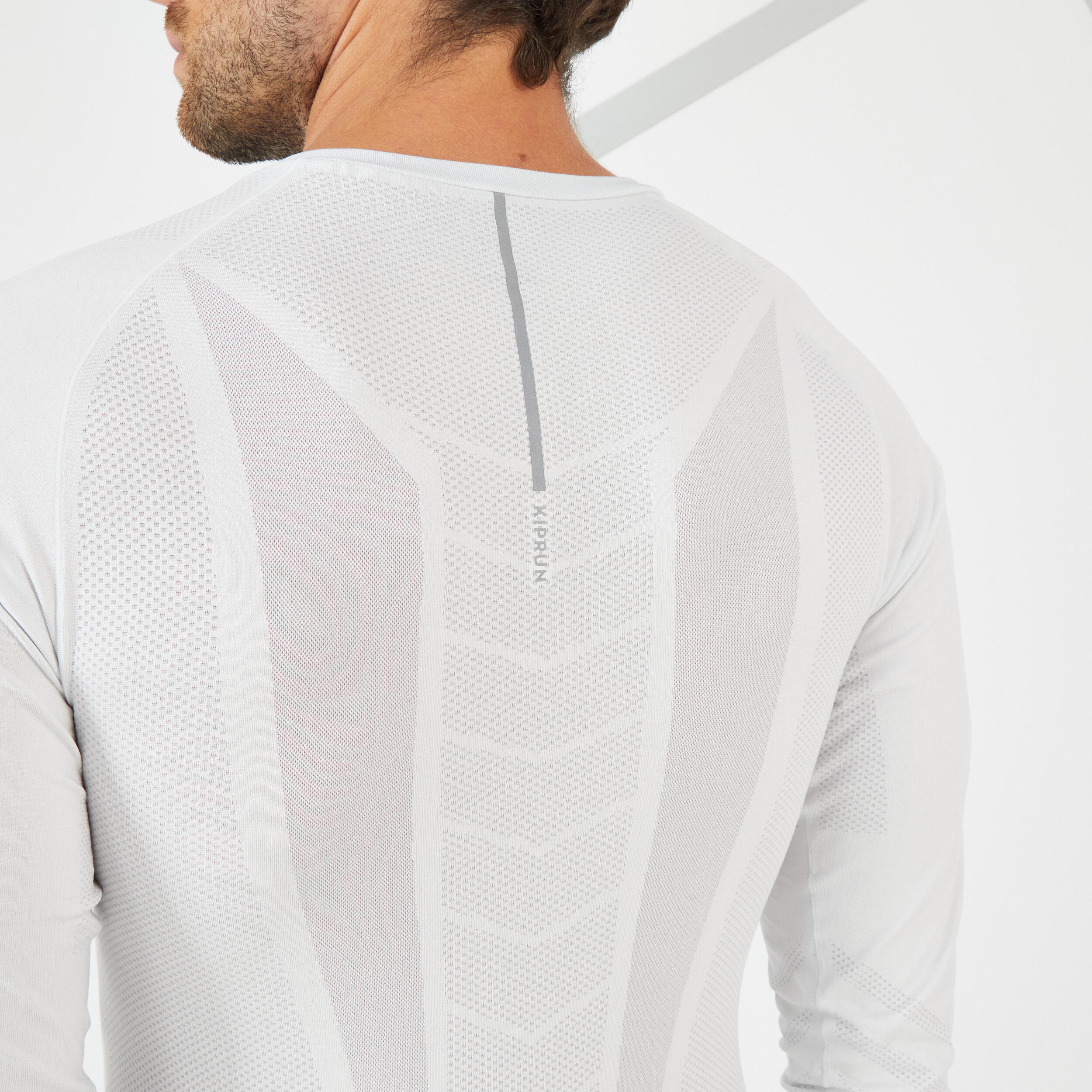 SKINCARE MEN'S LONG-SLEEVED WINTER RUNNING T-SHIRT - WHITE 5/9