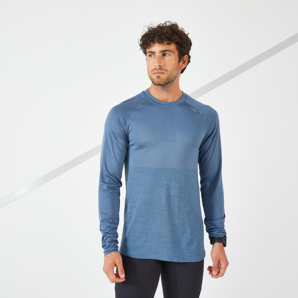 Laufshirt langarm Herren Limited Edition - Care atmungsaktiv schieferblau 