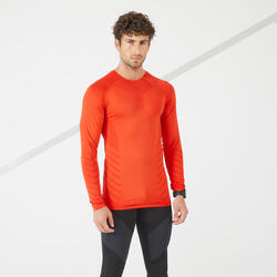 Camiseta térmica running transpirable Hombre Kiprun skincare rojo