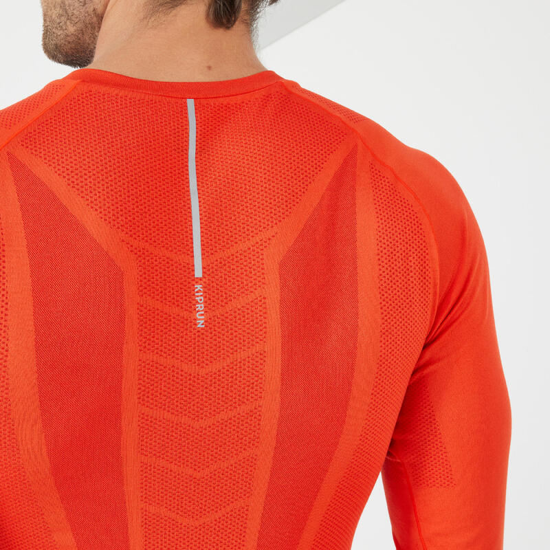 Camiseta térmica running transpirable Hombre Kiprun skincare rojo