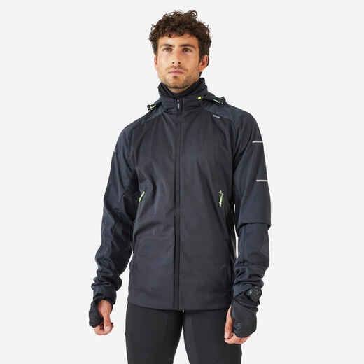 
      Vīriešu skriešanas ūdensnecaurlaidīga un vēja necaurlaidīga ziemas jaka "Kiprun Warm Regul", melna/pelēka
  