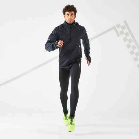 Kiprun Warm Men's Warm Running Tights - Black/Yellow - Limited