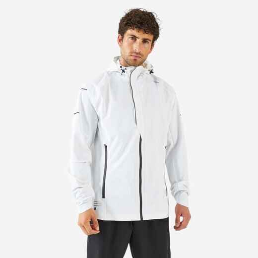 
      MEN'S WATERPROOF WINDPROOF RUNNING JACKET - KIPRUN RAIN+ WHITE
  