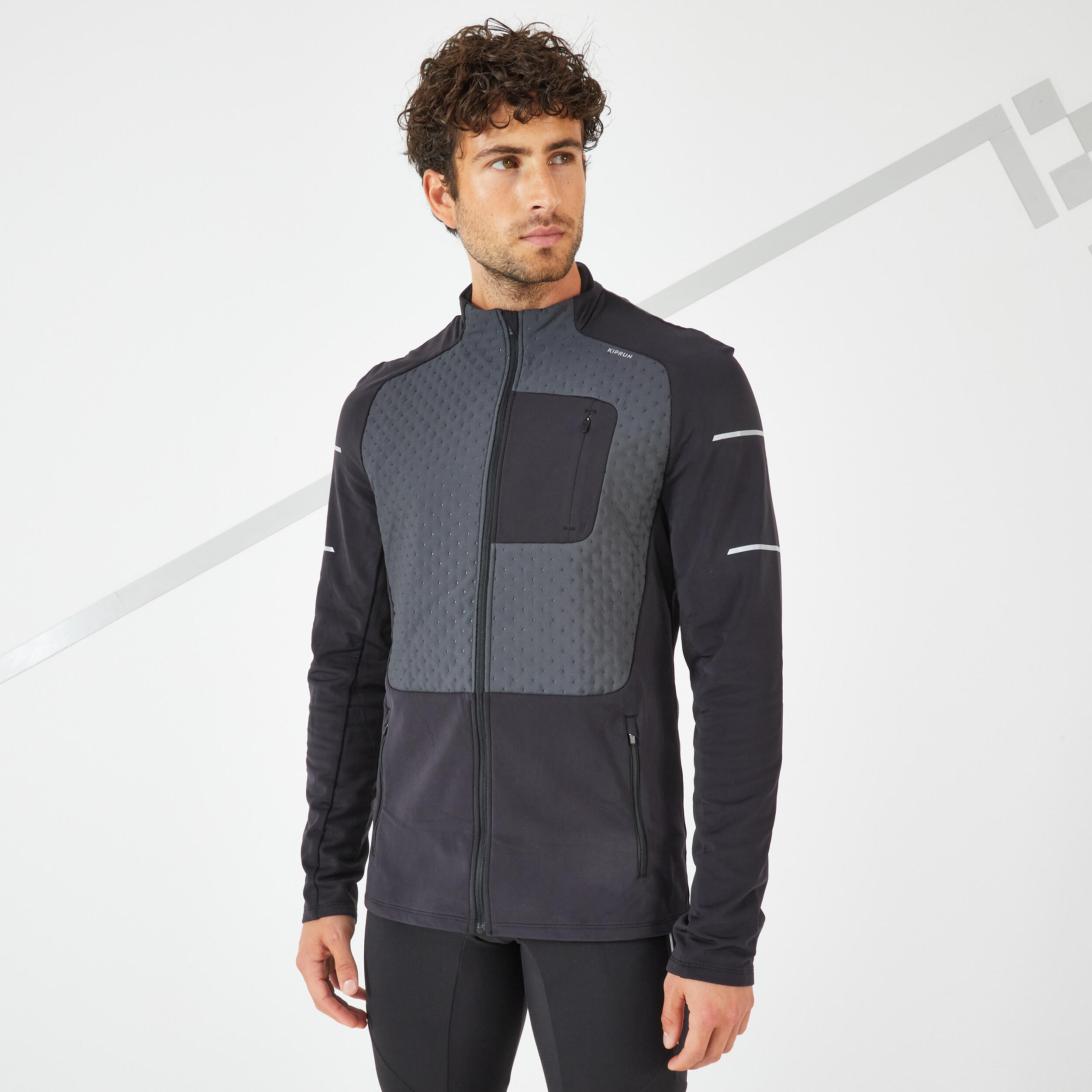 MEN S WARM WINTER RUNNING JACKET KIPRUN WARM BLACK Decathlon