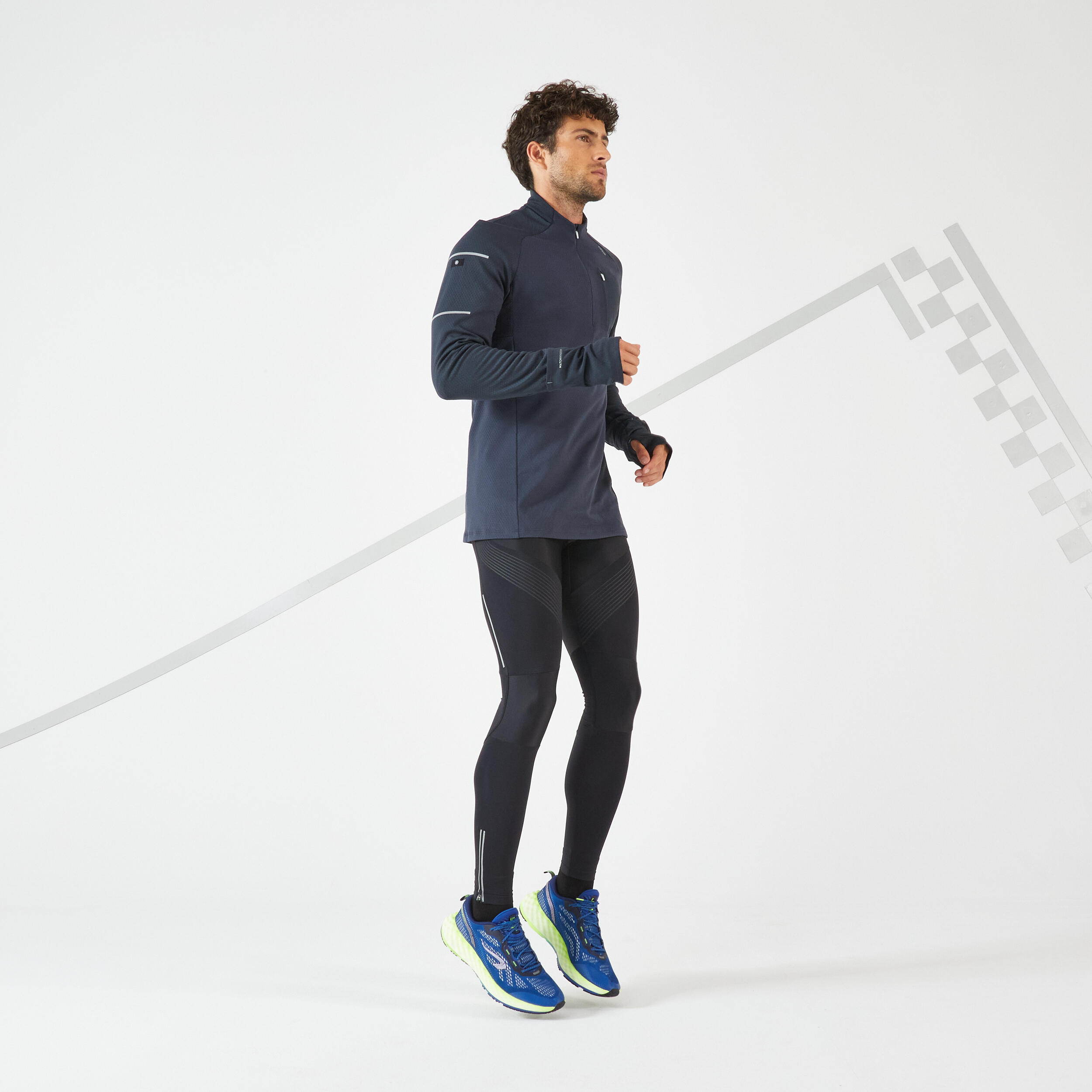 MEN S COMPRESSION RUNNING TIGHTS BLACK