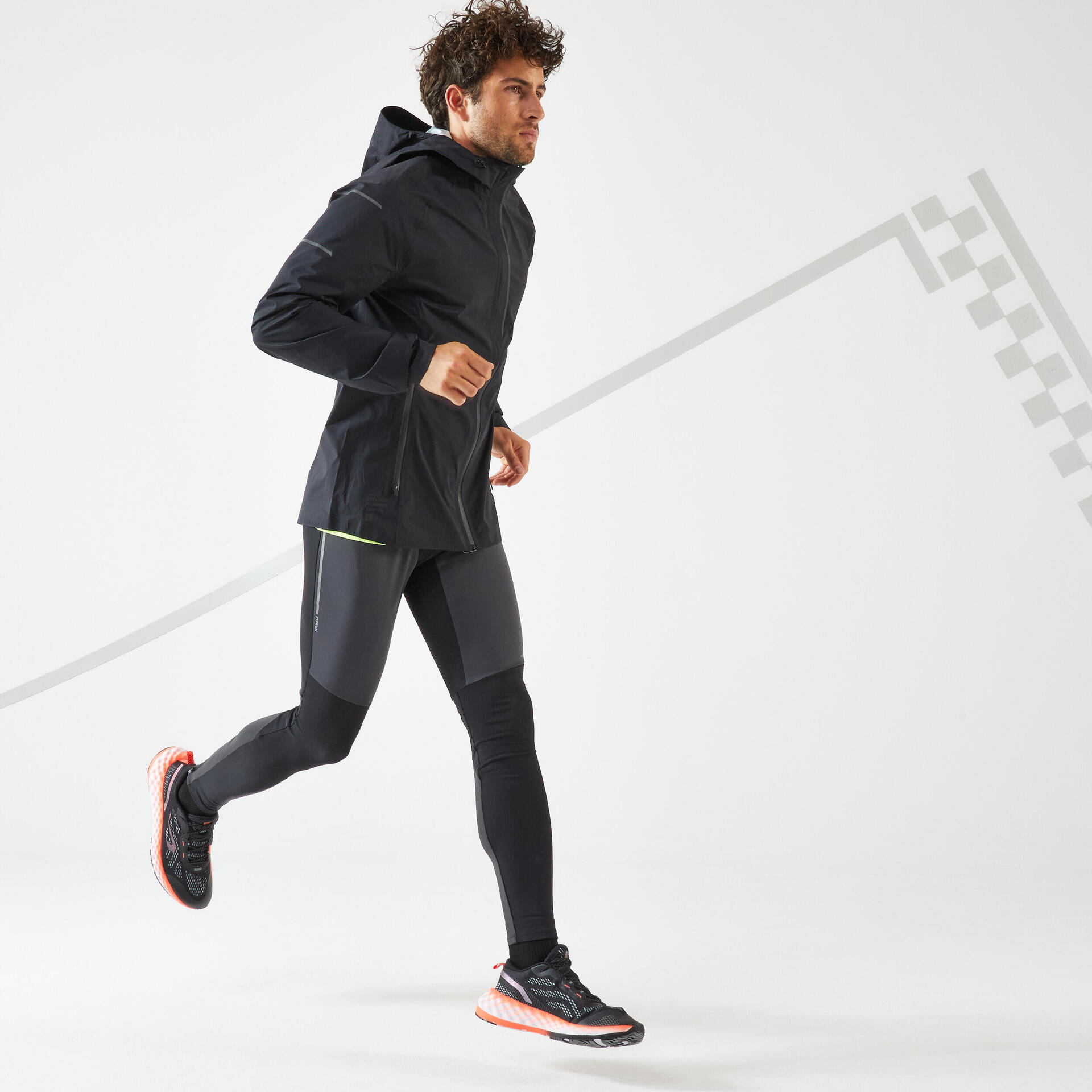 Run Jacket Men's Weatherproof Running Jacket - Black