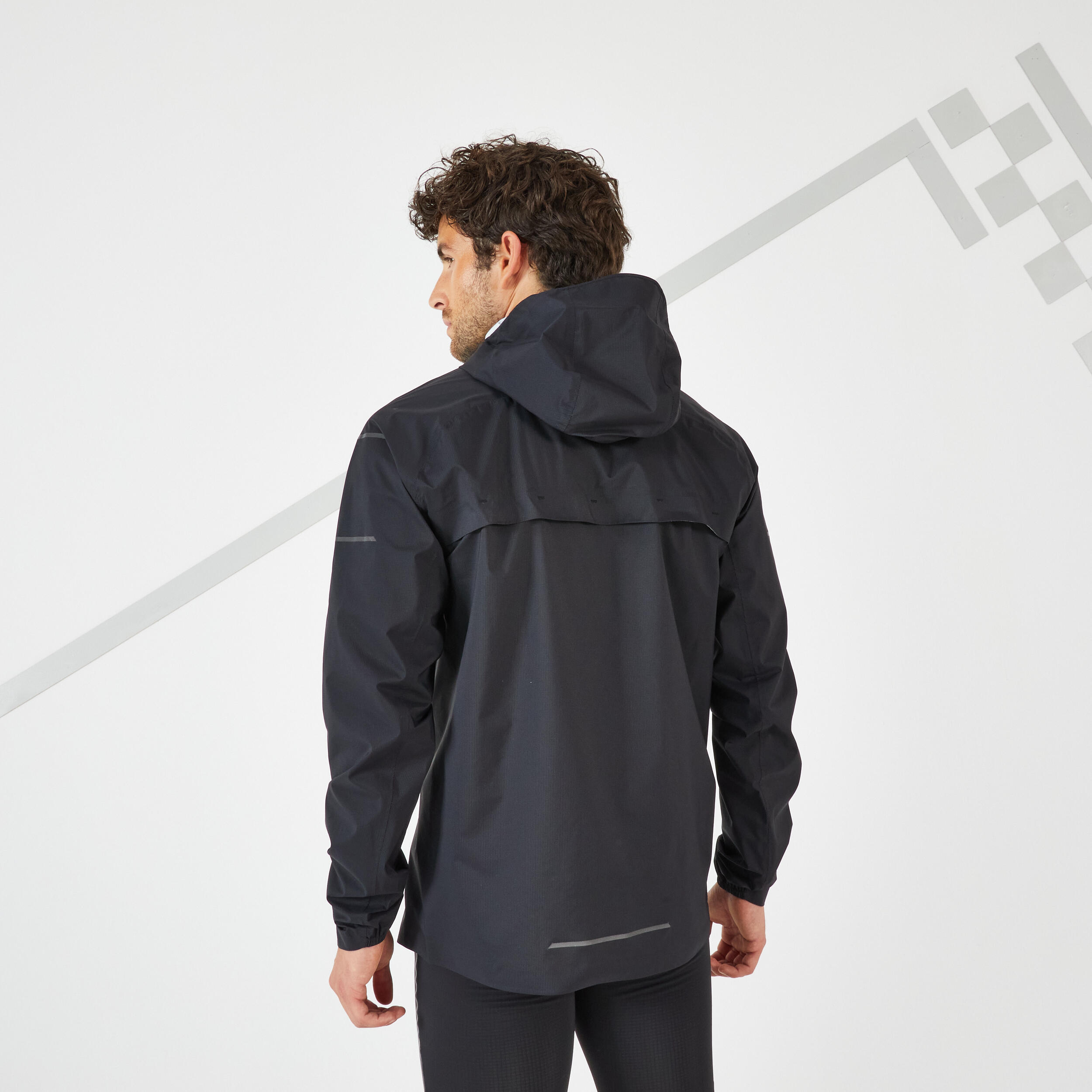 Men's Weatherproof Running Jacket - Black