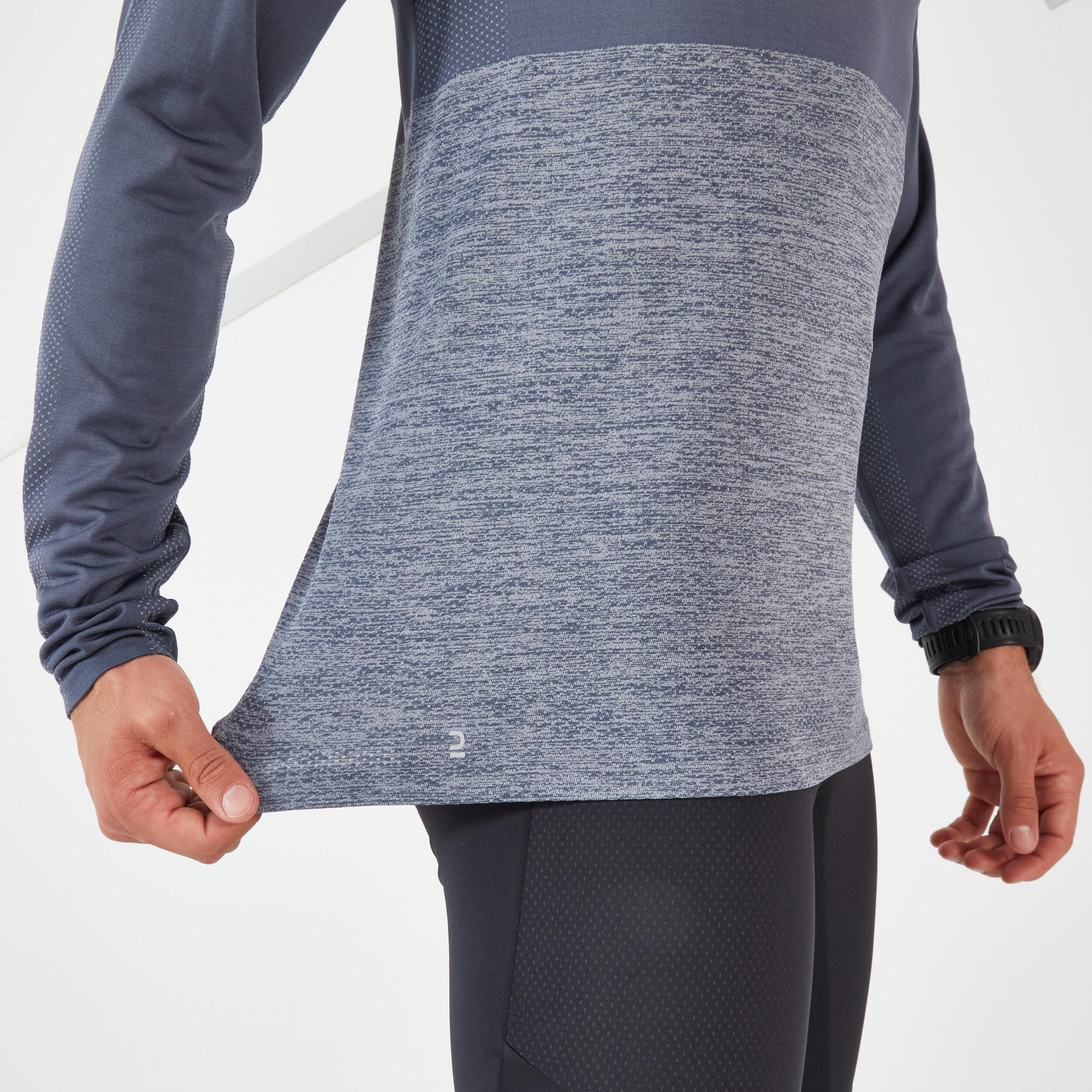 CARE MEN'S BREATHABLE LONG-SLEEVED RUNNING T-SHIRT - GREY LIMITED EDITION 5/9