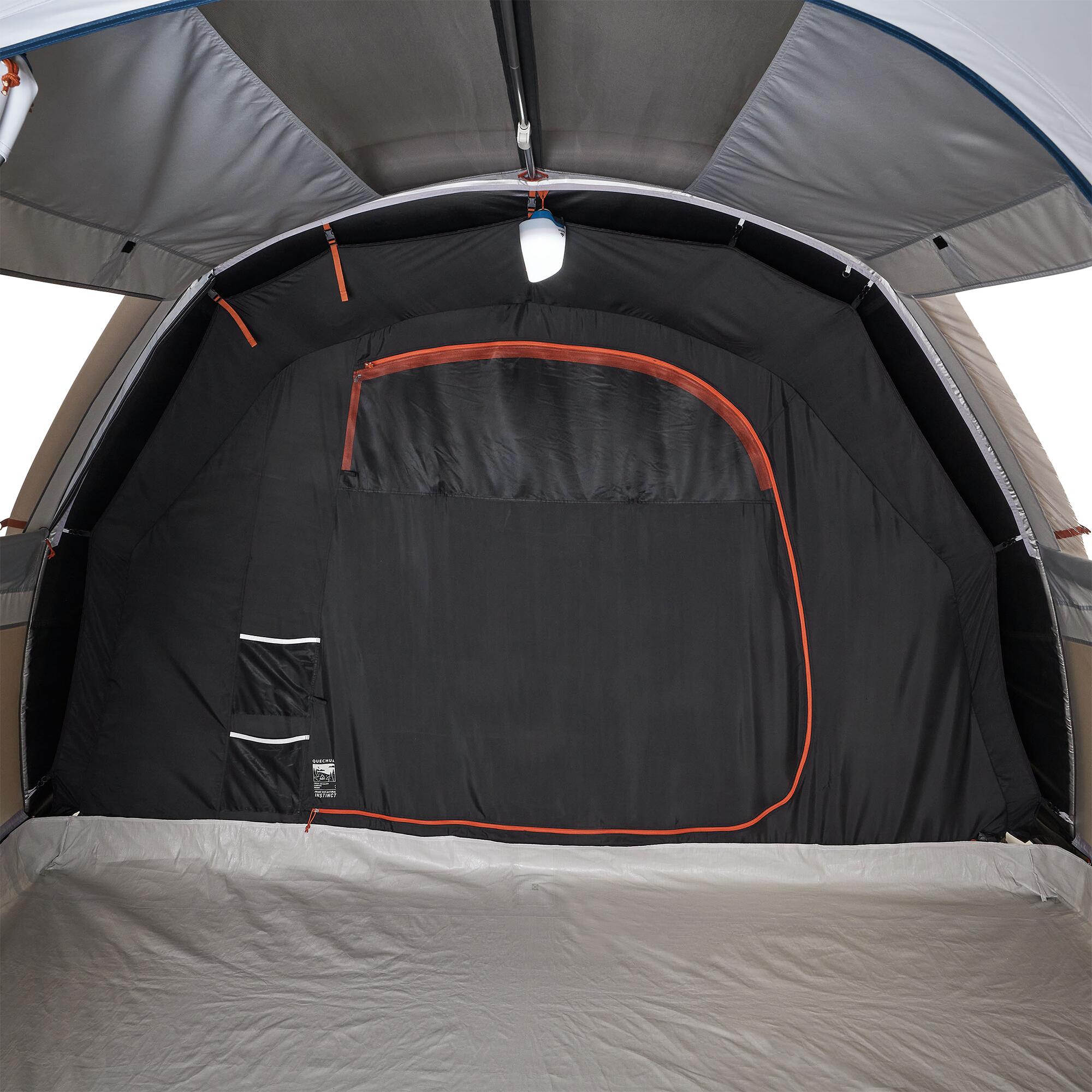 Inflatable 4-person camping tent, Air Seconds 4.1 Fresh & Black