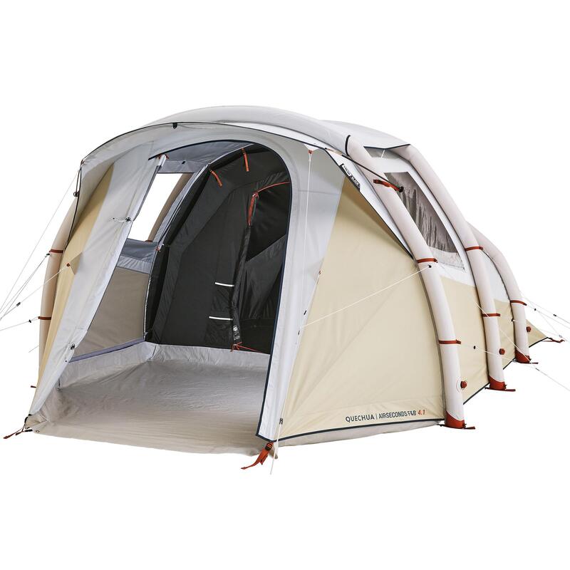 Tenda de campismo insuflável AIR SECONDS 4.1 F&B - 4 pessoas - 1 quarto  QUECHUA - Decathlon