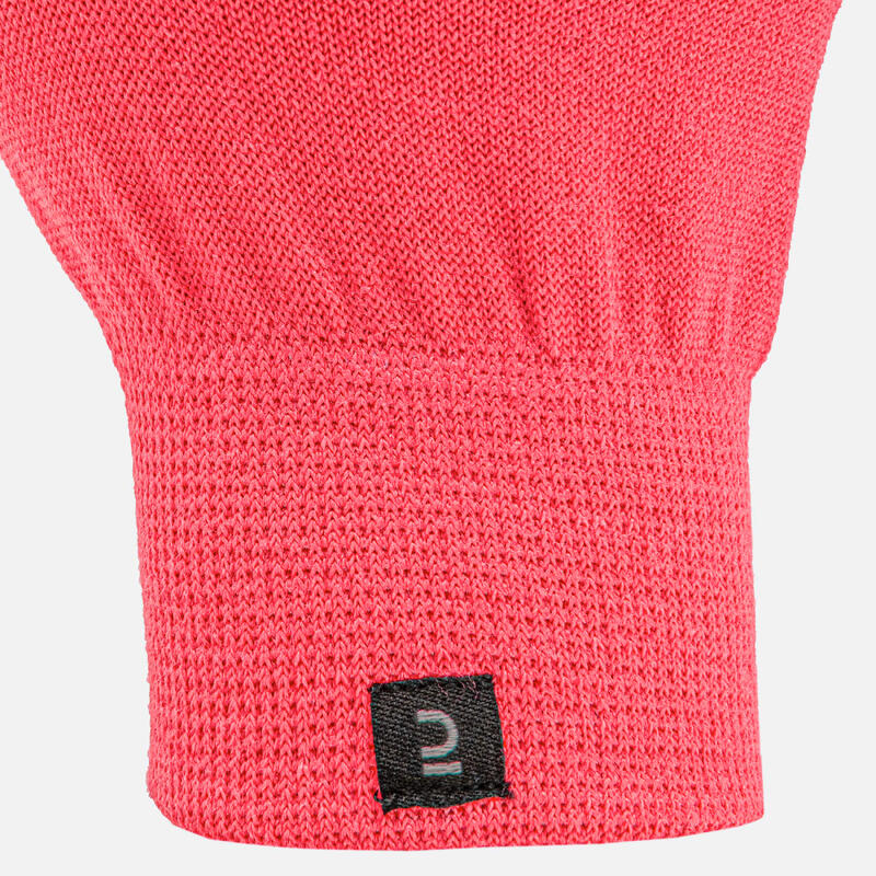 KIDS' RUNNING GLOVES - KIPRUN WARM - DESERT ROSE