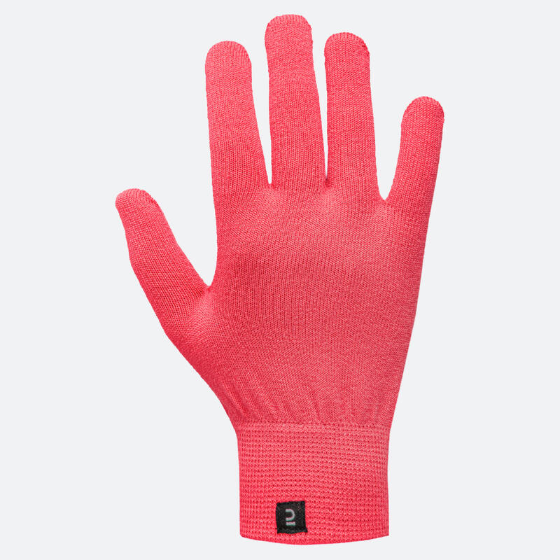 KIDS' RUNNING GLOVES - KIPRUN WARM - DESERT ROSE