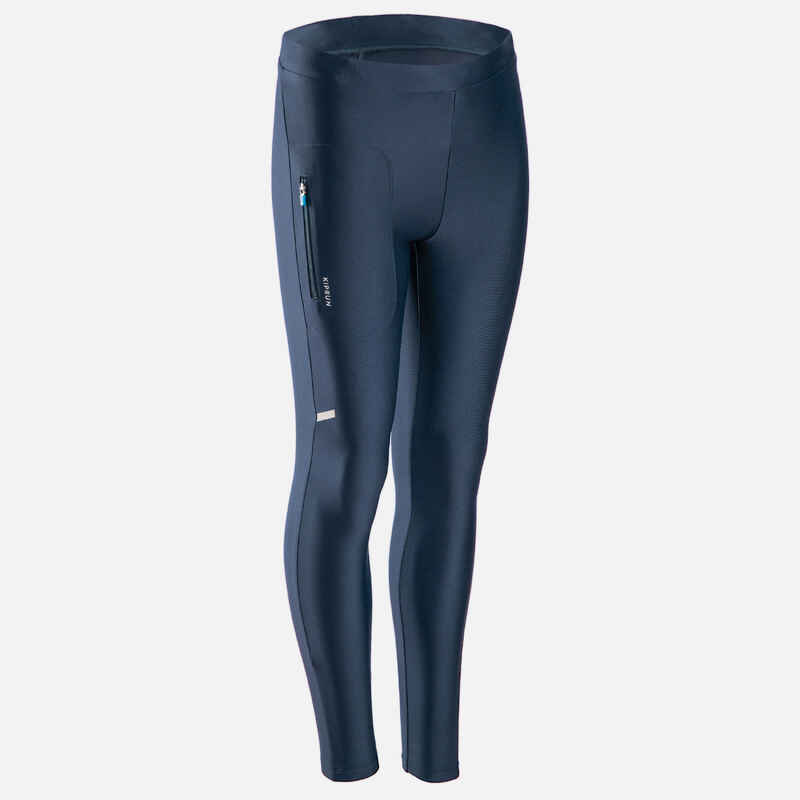 Laufhose lang Tights Leichtathletik AT 100 Kinder marineblau Laufhose lang Tights Leichtathletik AT 100 Kinder marineblau
