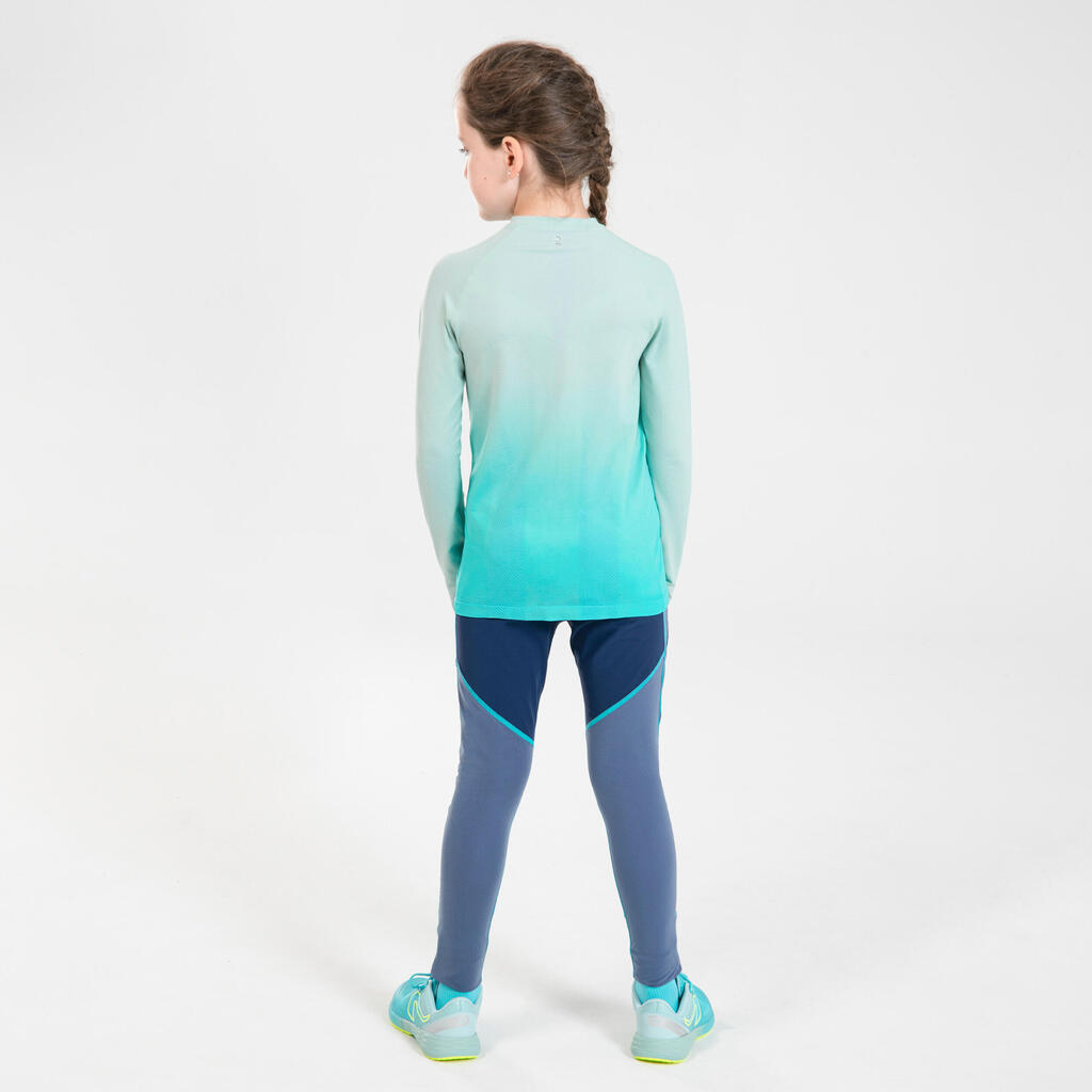 Children's Breathable Long-Sleeved T-Shirt Kiprun Skincare Green