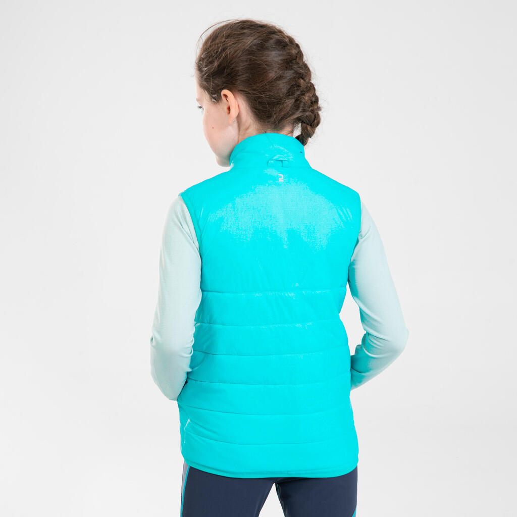 Lauf-Regenjacke Leichtathletik herausnehmbare Innenjacke 3-in-1 Kiprun Kinder grün