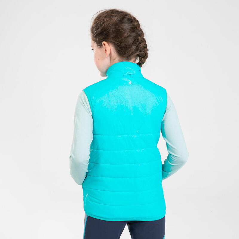 Waterdichte 3-in-1 hardloopjas met uitneembare bodywarmer voor kinderen groen