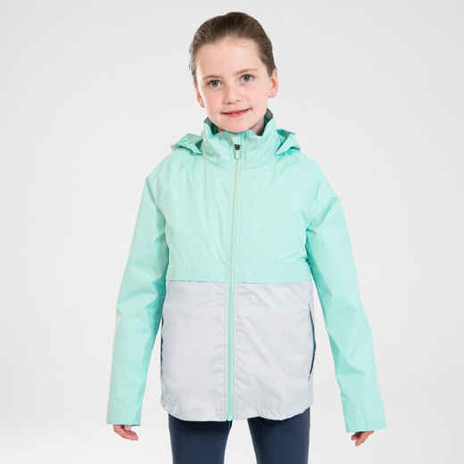 
      KIDS' WATERPROOF RUNNING JACKET WITH DETACHABLE LAYER - KIPRUN 3 IN 1 - GREEN
  