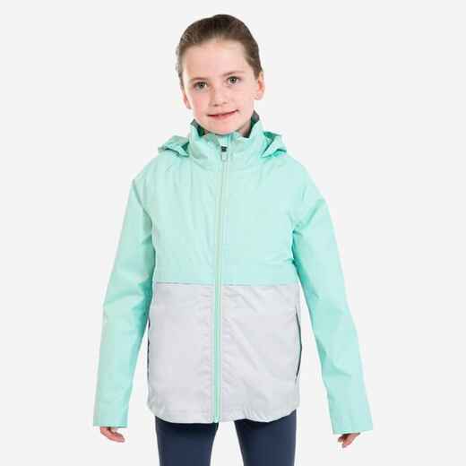 
      KIDS' WATERPROOF RUNNING JACKET WITH DETACHABLE LAYER - KIPRUN 3 IN 1 - GREEN
  