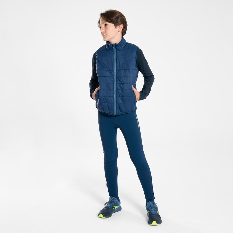 VESTE RUNNING IMPERMEABLE AVEC DOUDOUNE AMOVIBLE ENFANT - KIPRUN 3 EN 1 MARINE