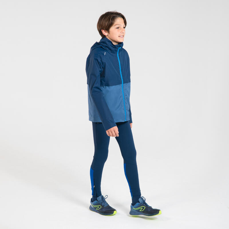 VESTE RUNNING IMPERMEABLE AVEC DOUDOUNE AMOVIBLE ENFANT - KIPRUN 3 EN 1 MARINE