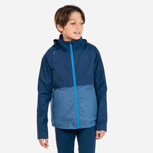 
      Detská nepremokavá bežecká bunda s odnímateľnou prešívanou bundou Kiprun 3v1 tmavomodrá
  