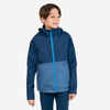 KIDS' WATERPROOF RUNNING JACKET WITH DETACHABLE LAYER - KIPRUN 3 IN 1 - NAVY