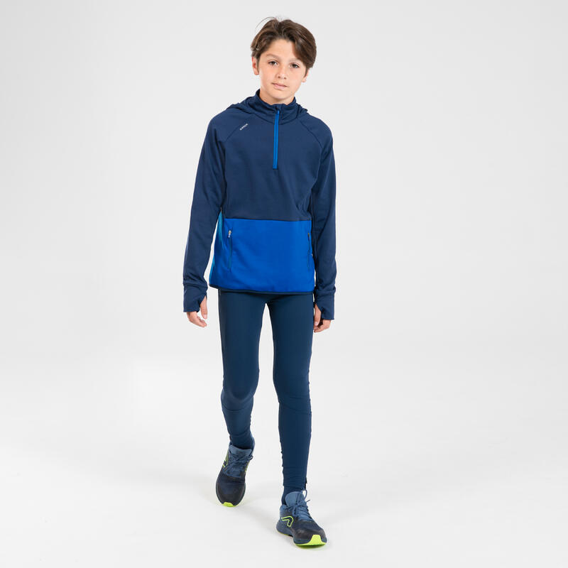 Lauftight Kiprun Dry+ Kinder marineblau/electric blue