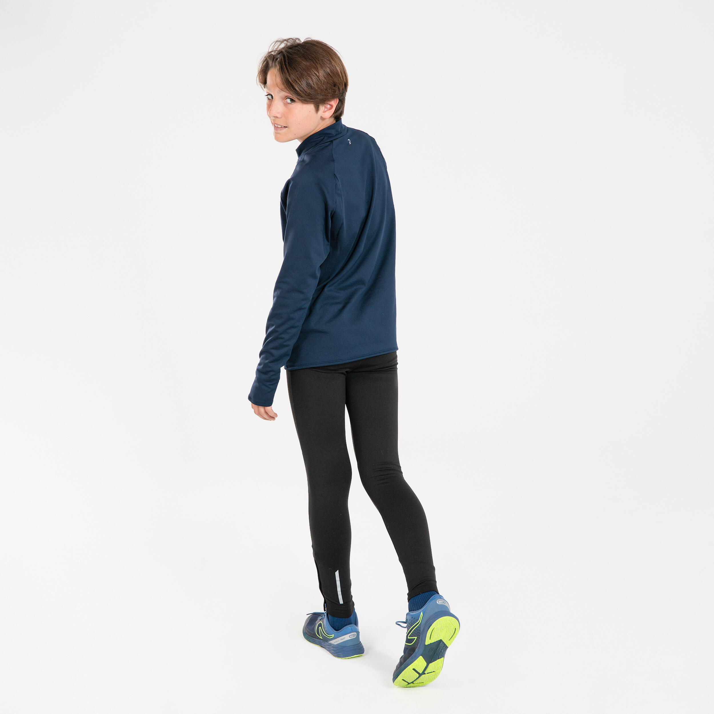 KIDS' WARM RUNNING TIGHTS - KIPRUN WARM+ BLACK 6/12