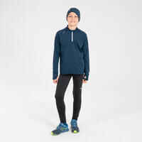 KIDS' WARM RUNNING TIGHTS - KIPRUN WARM+ BLACK