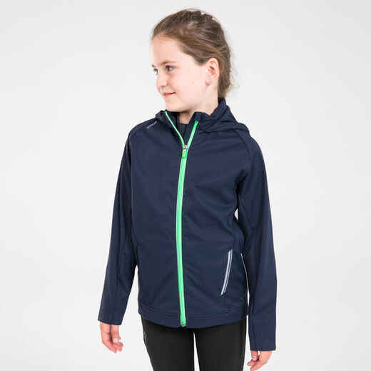 
      KIDS' WARM WATERPROOF RUNNING JACKET - KIPRUN WARMJACKET NAVY GREEN
  