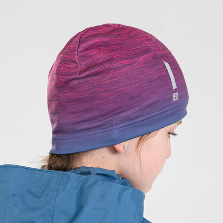 WATER-REPELLENT KIDS' RUNNING BEANY - KIPRUN BEANY PINK BLUE