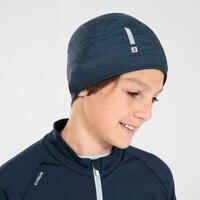 WATER-REPELLENT KIDS' RUNNING BEANIE - KIPRUN BEANIE - DARK BLUE