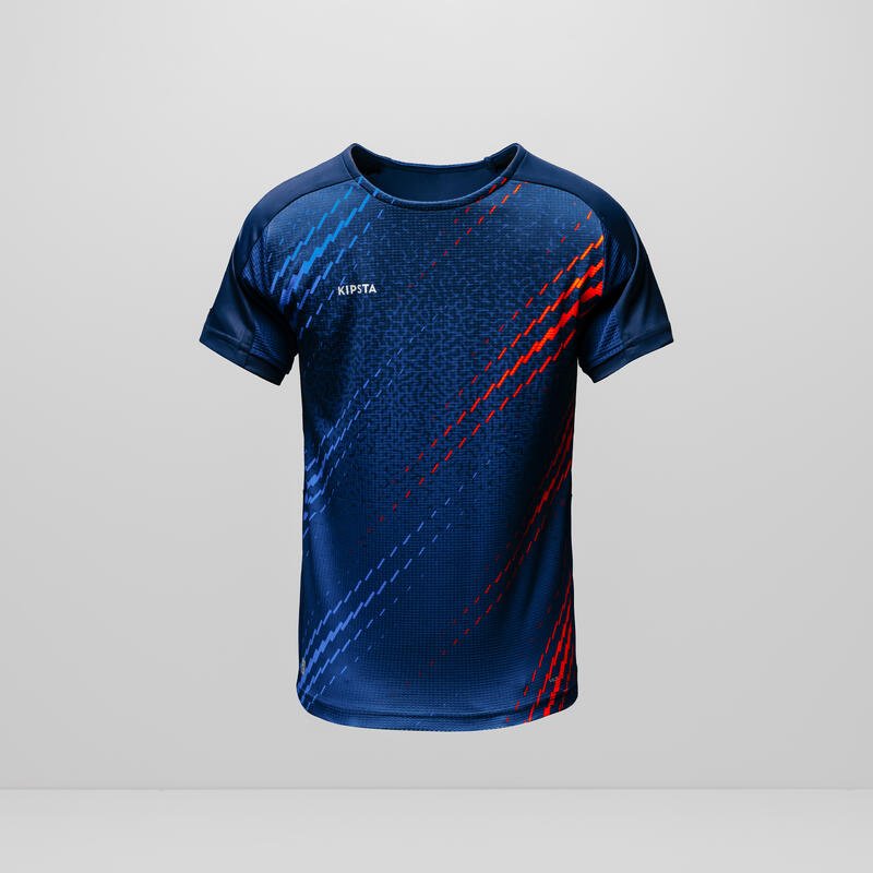 Dětský fotbalový dres s krátkým rukávem Viralto Ligue 1 tmavě modro-červený