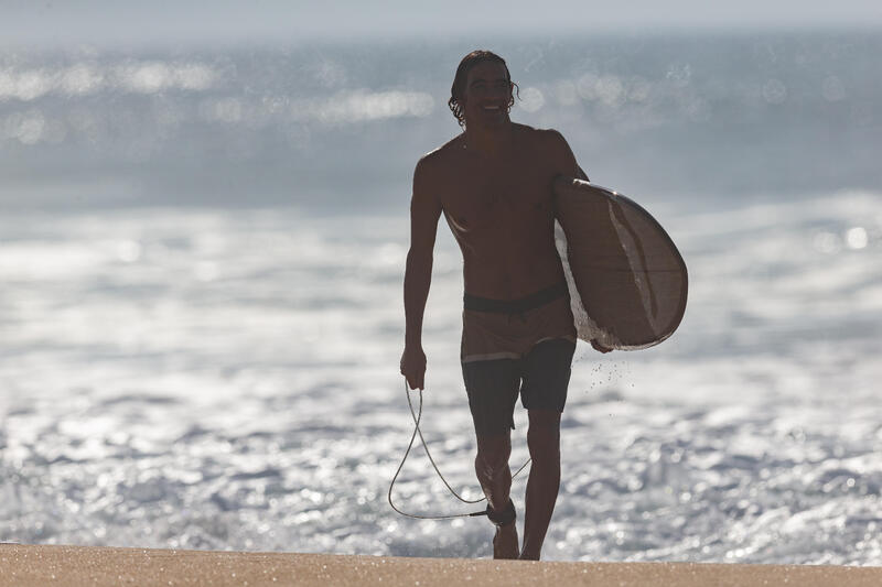 Erkek Sörf Boardshort - Düz Belli - Haki - 900