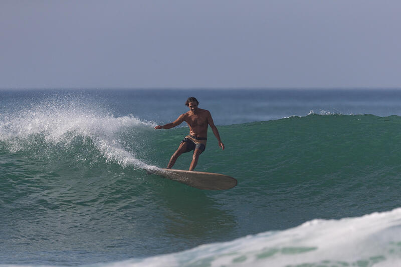 Klassieke surfboardshort 900 platte tailleband Dude kaki