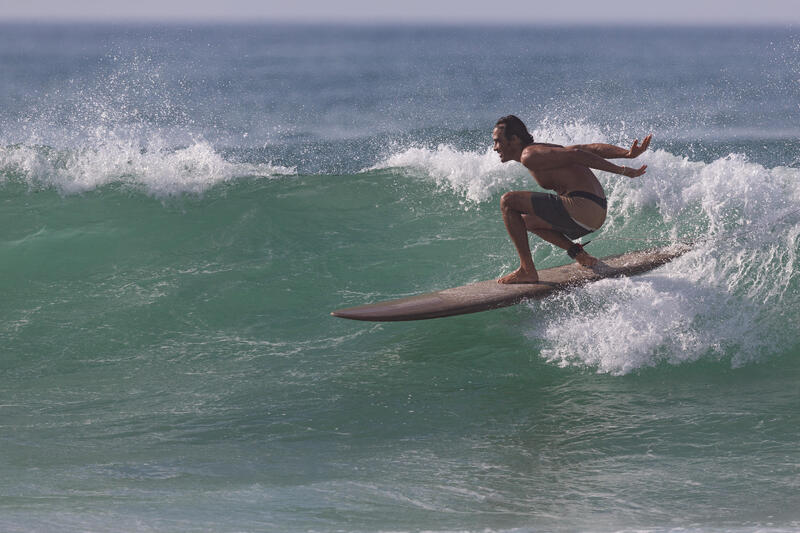 Erkek Sörf Boardshort - Düz Belli - Haki - 900