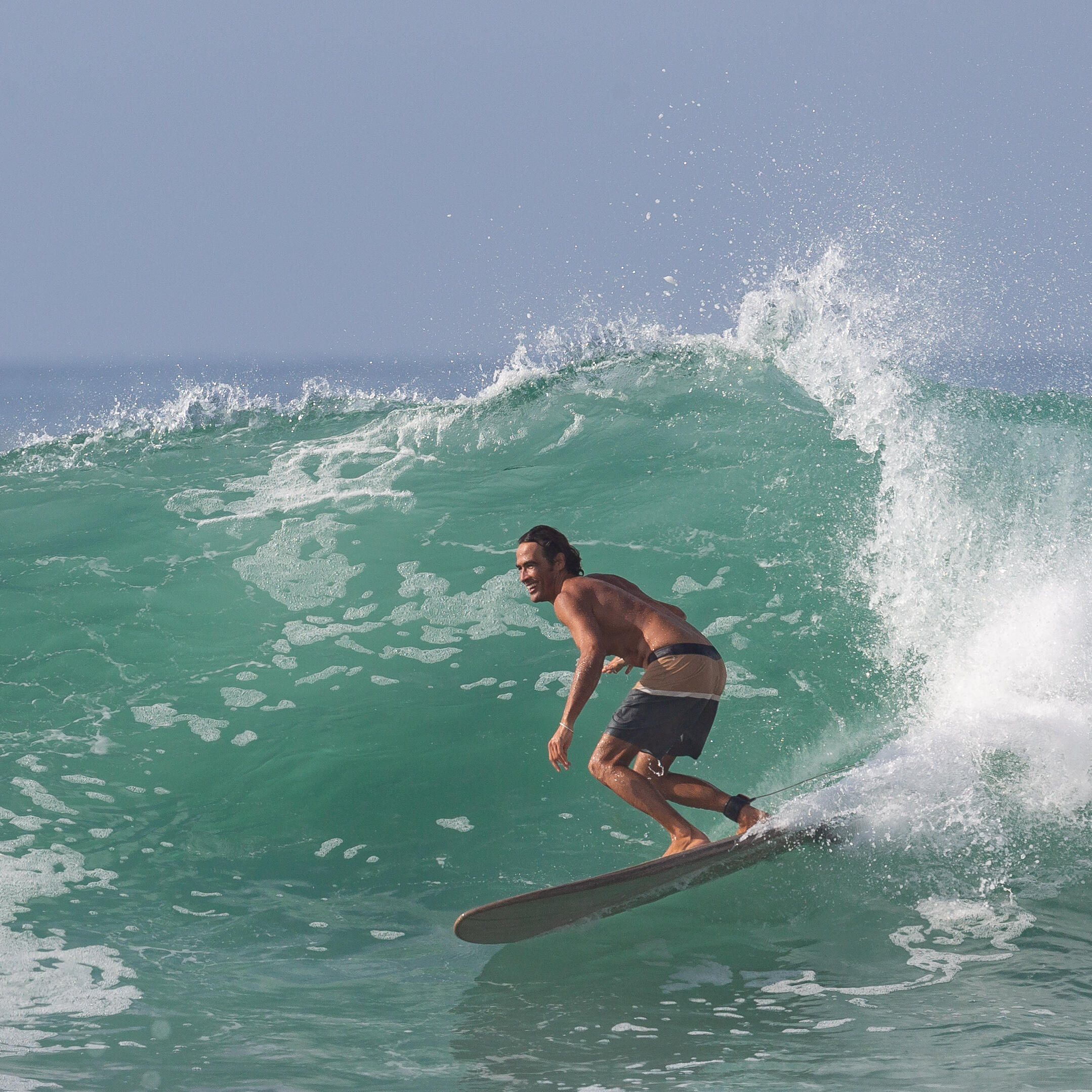 Surfing Boardshorts - Standard 900 Flat Belt - DUDE KHAKI 2/8