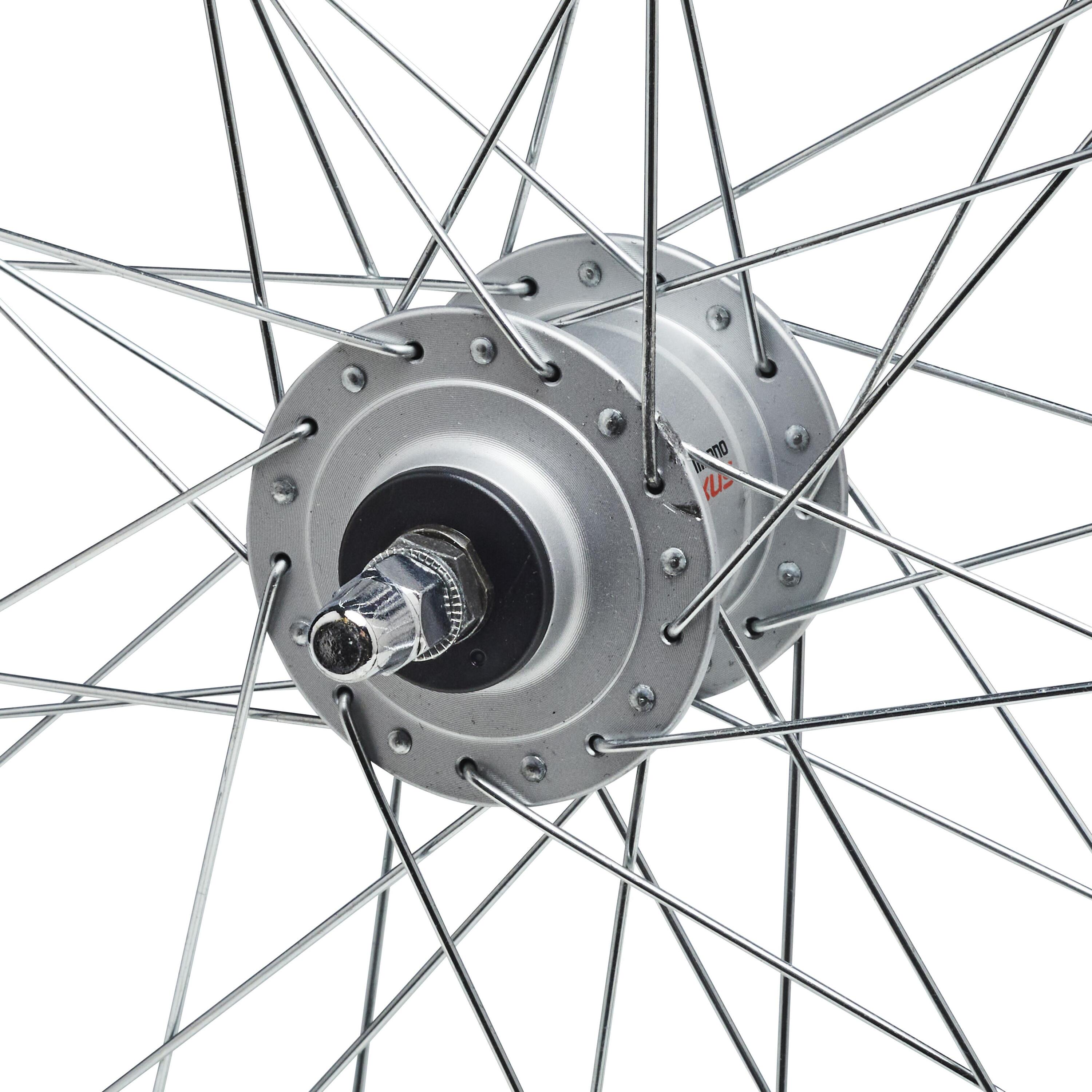 Přední 28" kolo na dynamo, V-Brake, jednostěnný ráfek, šrouby, černé  4/6
