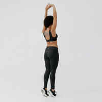 Warm+ Women's Running Warm Long Leggings - black with patterns