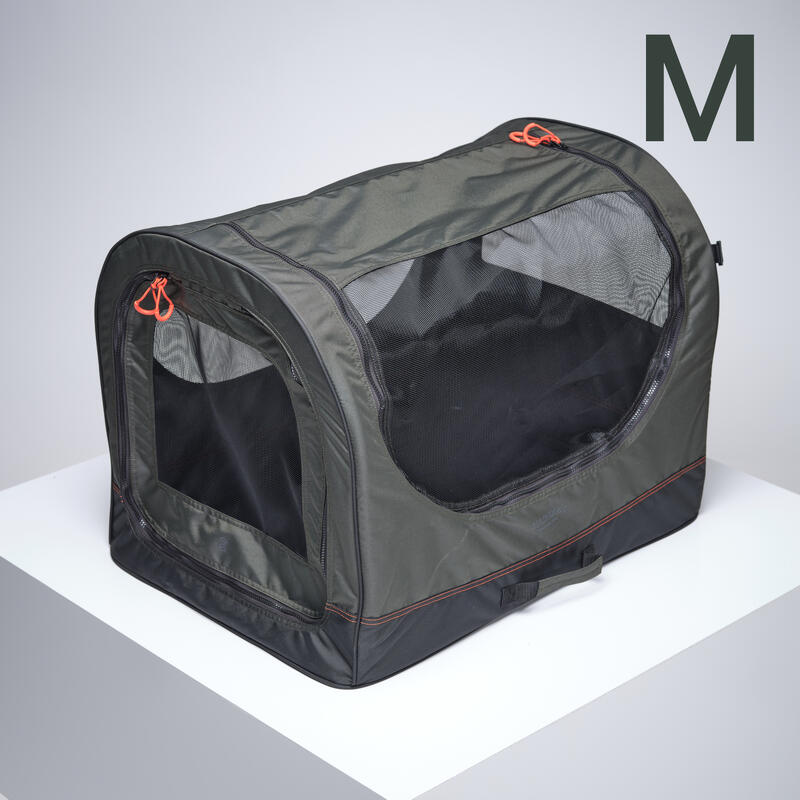 Caisse de transport pliable pour 1 chien verte