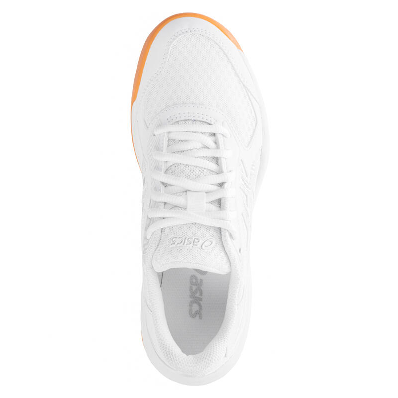 Chaussures de Badminton et sport INDOORS UPCOURT 4 Blanc argent femme