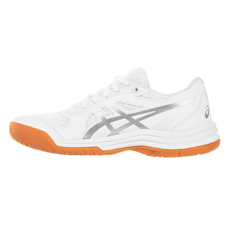 Chaussures de Badminton et sport INDOORS UPCOURT 4 Blanc argent femme