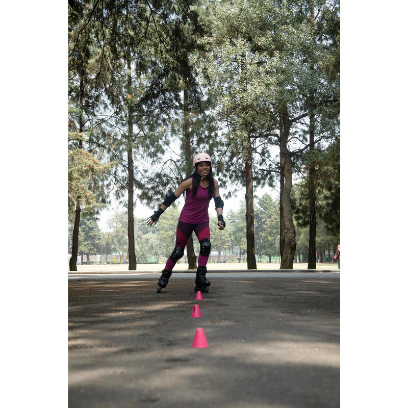 Casque roller skateboard trottinette MF500 bridal pink
