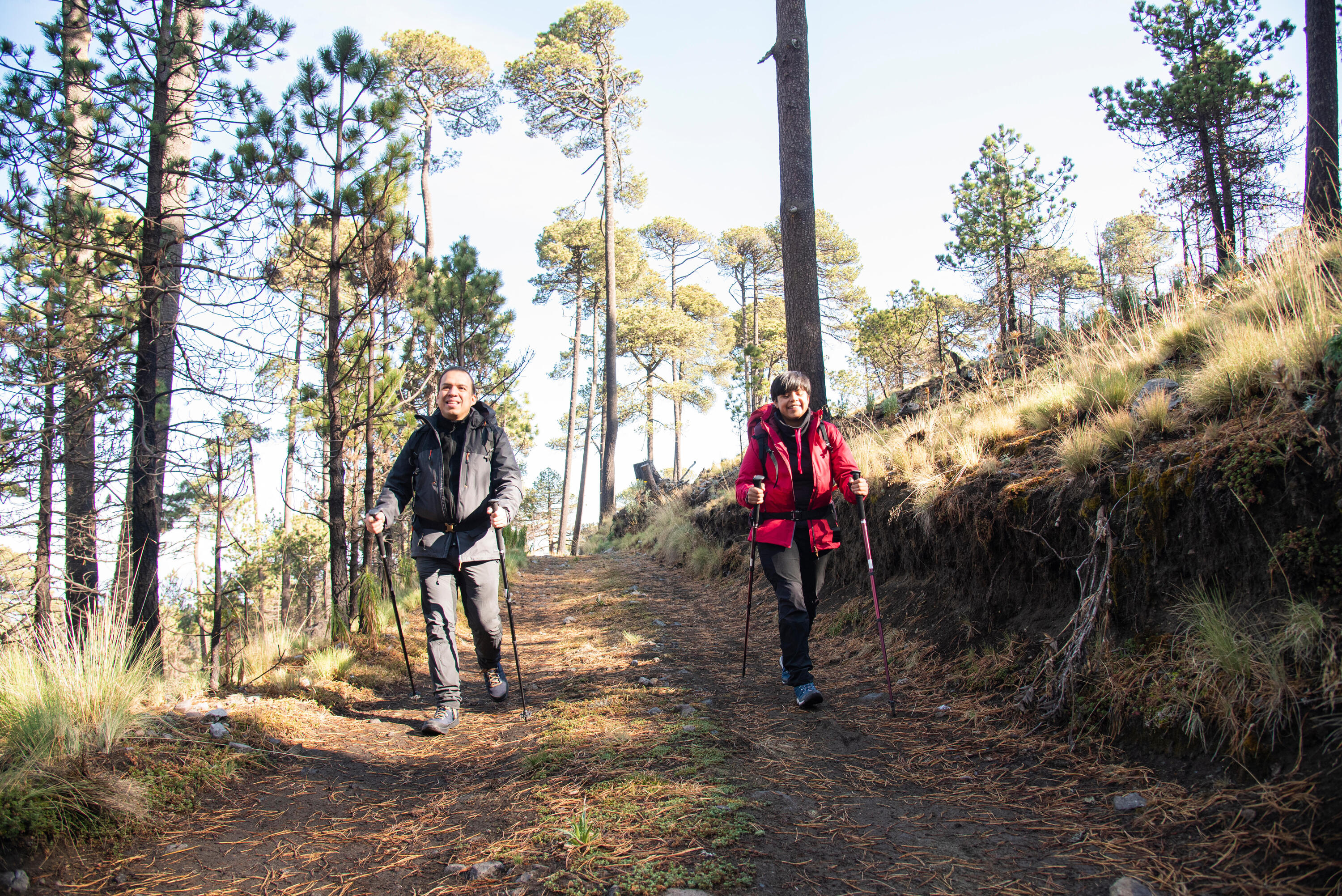 Mochila de montaña y trekking 50L Mujer Simond MT100 Easyfit. Funda impermeable 19/21