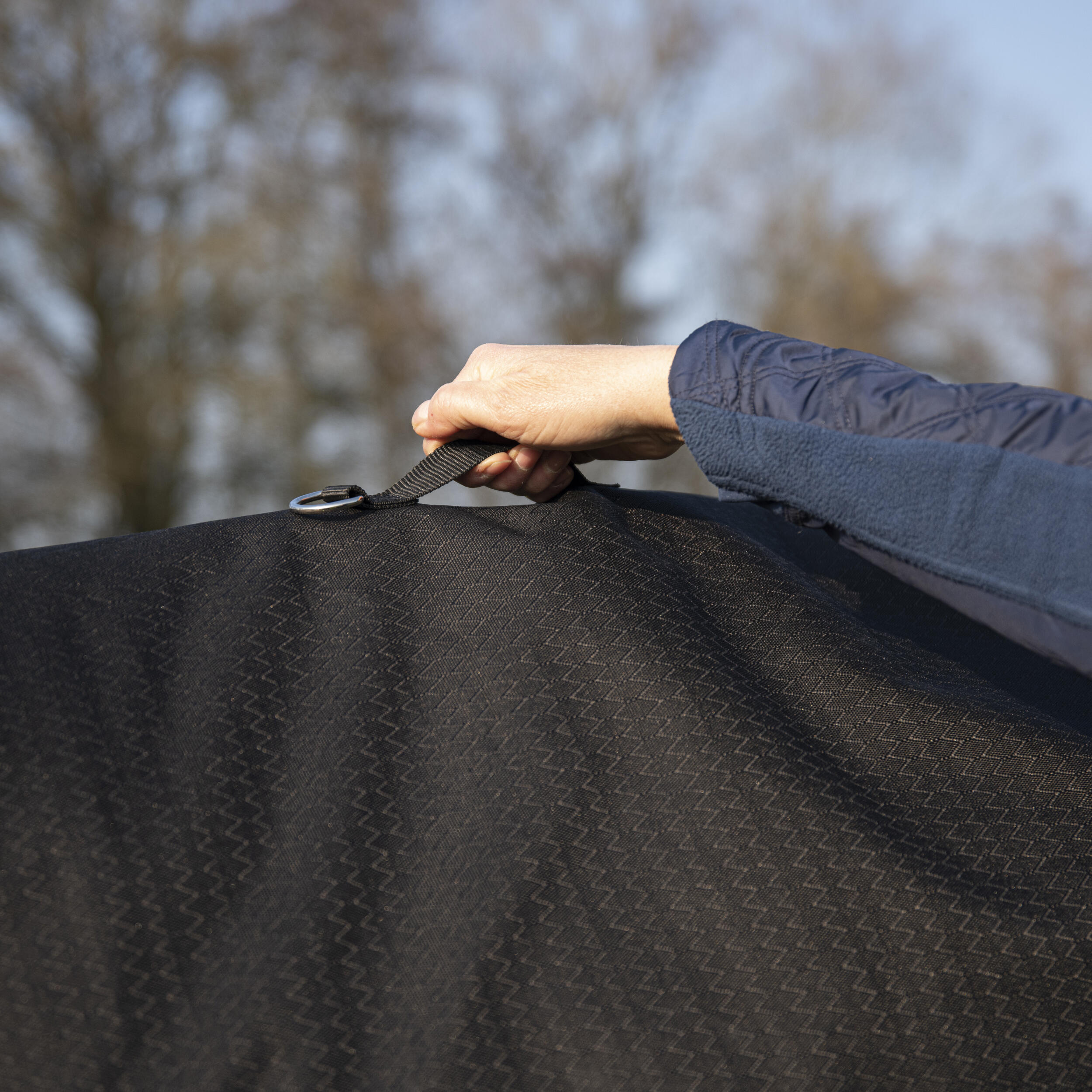 Pferdedecke 193 Cm – 1200D Wasserdicht, Turnout-Decke Ohne Isolierung, Hellblau