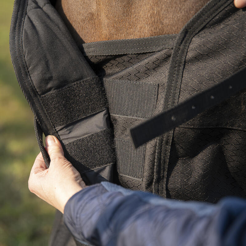 Couverture équitation imperméable 1000 d cheval et poney - ALLWEATHER 200 g