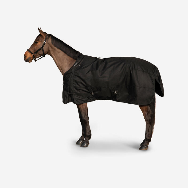 Coperta equitazione cavallo e pony ALLWEATHER 200 impermeabile 1000D nera